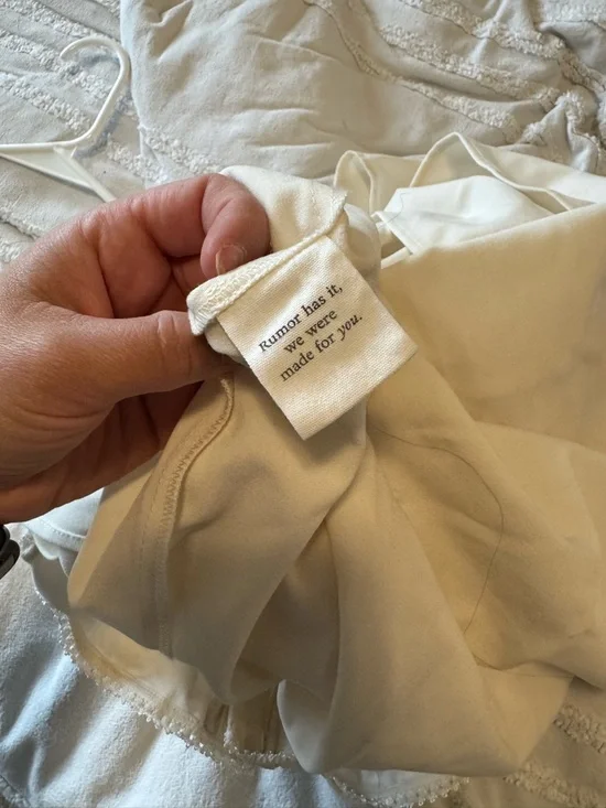 Rumored Cream Button-Front Midi Dress with Corset Bodice - Picture 5 of 6